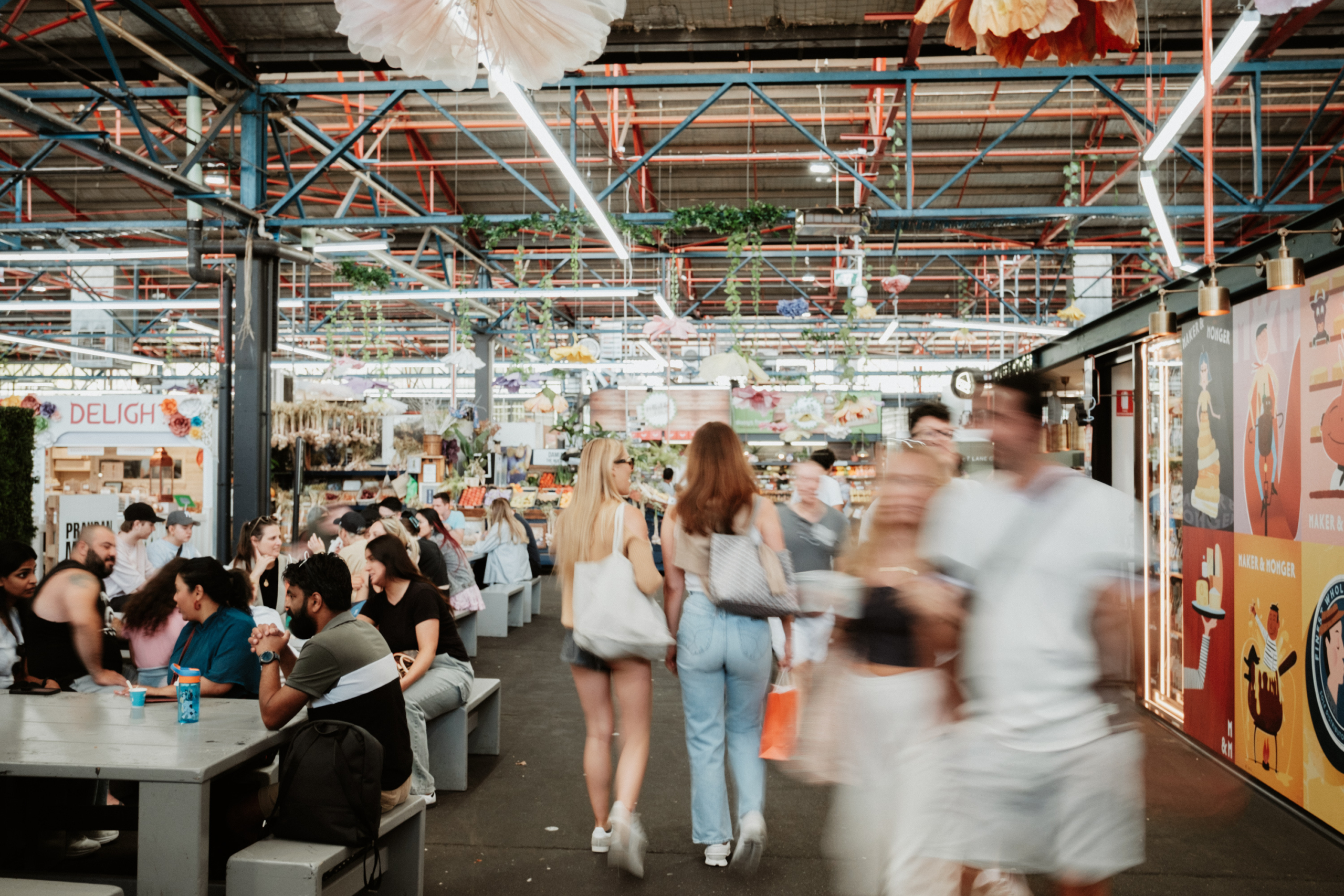 Prahran Market in 2024, spring.