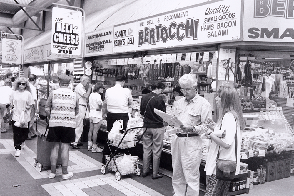 Prahran Market shoppers in the 1980s